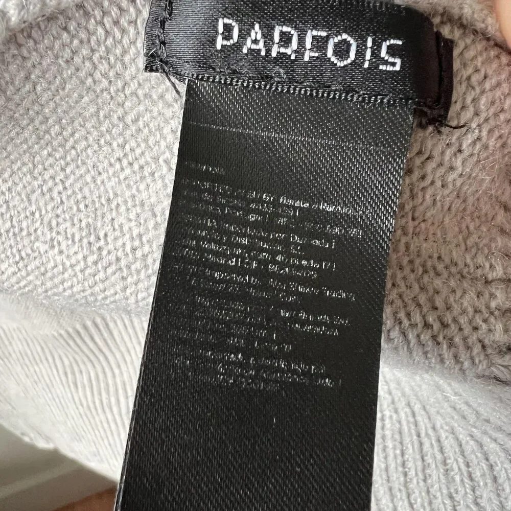 Parfois Scarf Womens 40x200cm Gray Acrylic‎ Knit Winter Long Soft Wrap Shawl
